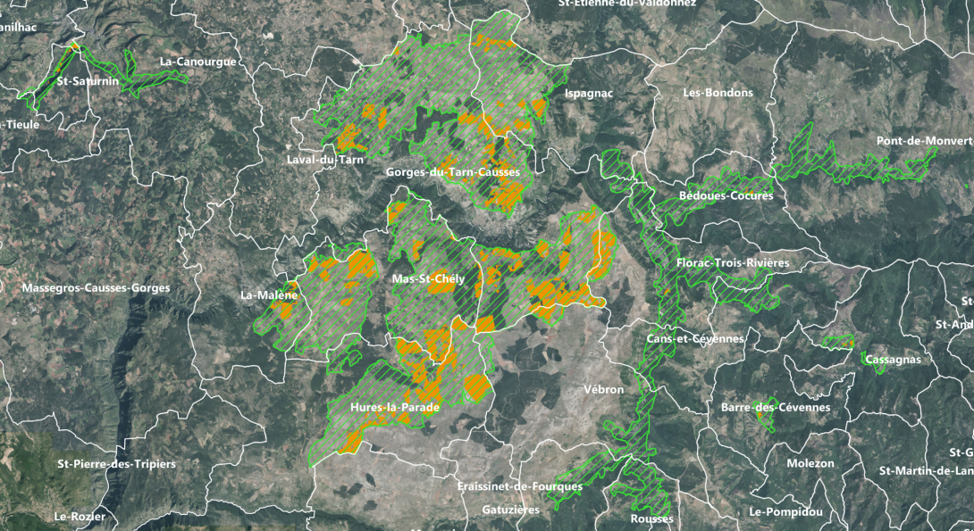 Cartographie du PAEC et des surfaces engagées en 2023 et 2024